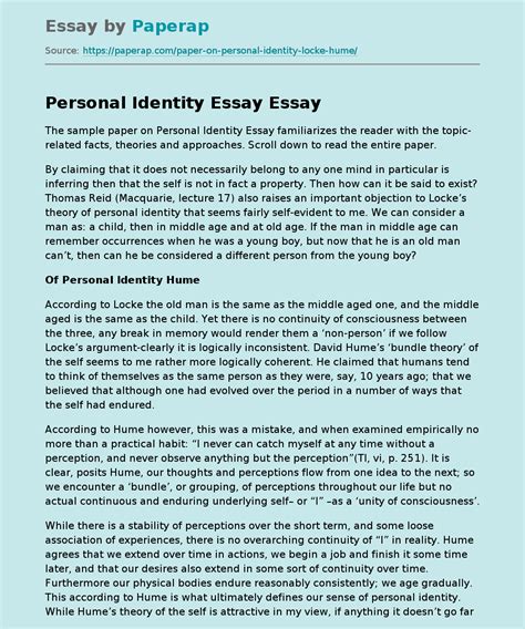 identity paper example